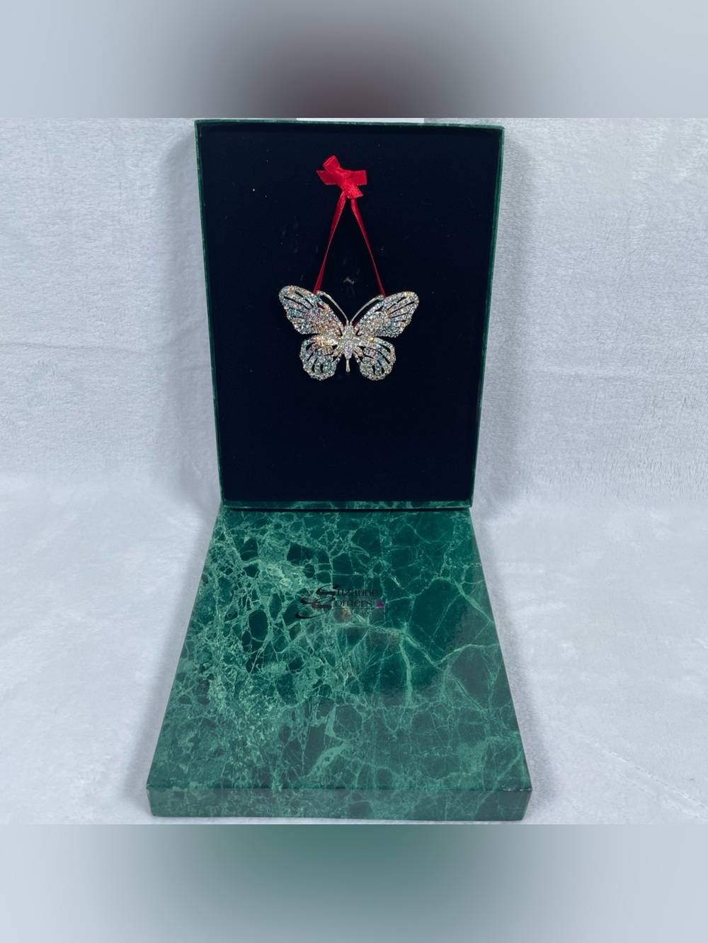 Suzanne Somers Collection Rhinestone Butterfly Ornament - NEW Open Box! - HSN